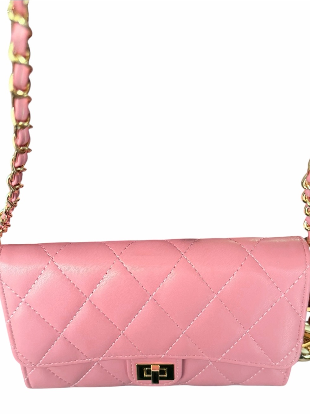Quilted Pink Chain Bag - Picture 4 of 6